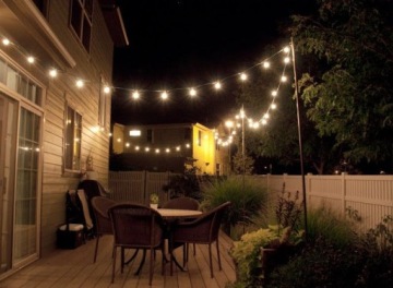 Светильник GARDEN LIGHT GUARDIAN 15m 30 светильников белый для террасы окна эстетический HIT