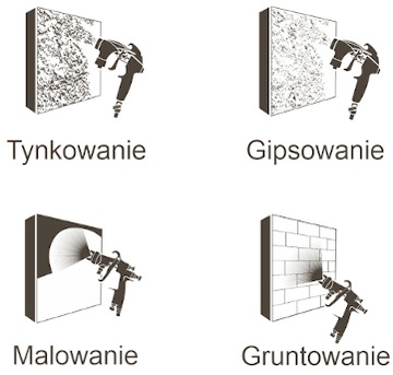 PISTOLET NATRYSKOWY MALARSKI AGREGAT TYNKARSKI