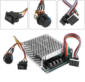 Regulator PWM Obrotów Silnika DC 10-50V 40A 12 24V wyświetlaczem numeryczny