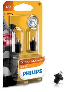 ŻARÓWKA PHILIPS BAX 12V 1,2W BAX8,5d/2 Black 2szt