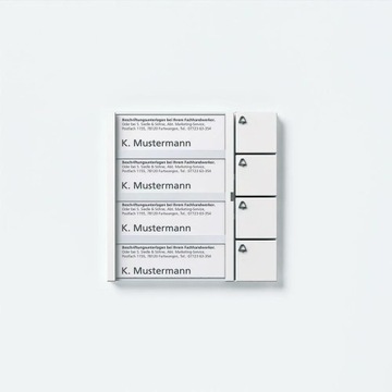 Siedle TM 611-04 W кнопочный модуль 4+4 кнопки белый