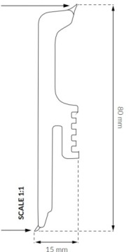 ARBITON VIGO Плинтус 80мм MATT WHITE
