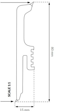 ARBITON VIGO listwa przypodłogowa 80mm BIAŁY MAT