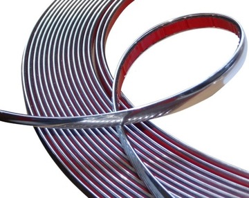 ДЕКОРАТИВНАЯ ПОЛОСКА, ХРОМИРОВАННАЯ ПОЛОСКА, ХРОМИРОВАННАЯ ПОЛОСКА, 9 мм