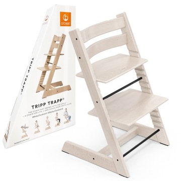 STOKKE Tripp Trapp drewniane krzesełko – Whitewash