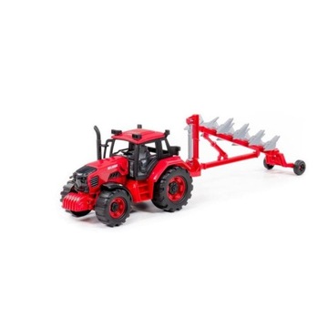 Traktor Belarus inercyjny pług czerwony Polesie