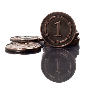 ZESTAW 9 UNIWERSALNYCH METALOWYCH MONET LARP RPG