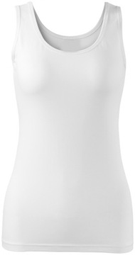 KOSZULKA BLUZKA MŁODZIEŻOWA TOP NA RAMIĄCZKA PODKOSZULKA BIAŁ 182 MODEL:676