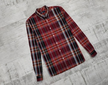 FRED PERRY KOSZULA MĘSKA ENLARGED REGIMENTAL TARTAN SHIRT M3525 CASUAL r. L