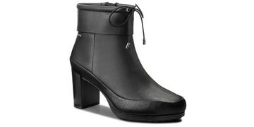 Botki damskie Clarks London Rain czarne skórzane wodoodporne 39