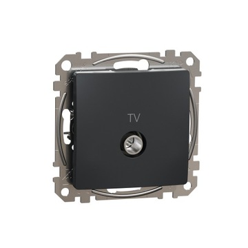 Sedna Design Gniazdo TV końc czarne antracyt