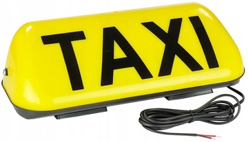 KOGUT TAXI LED ŻÓŁTA LAMPA NA MAGNES 35-cm SZPAKÓWKA SYGNALIZATOR GAPA TAXI