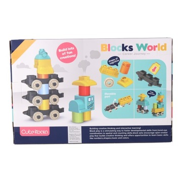 Zestaw klocków - Pociąg z wagonikami