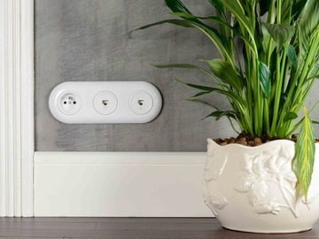 РАМКА ЛОФТ РЕТРО ТРОЙНАЯ 227x85мм БЕЛАЯ JLM