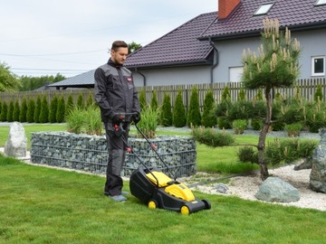 ИНДУКЦИОННАЯ ЭЛЕКТРИЧЕСКАЯ КОСИЛКА JOHN GARDENER МОЩНАЯ ДЛЯ ТРАВЫ 2000ВТ 32СМ