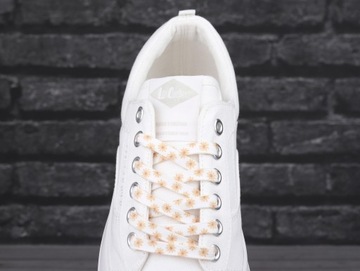 Buty, trampki damskie Lee Cooper WHITE FLOWER