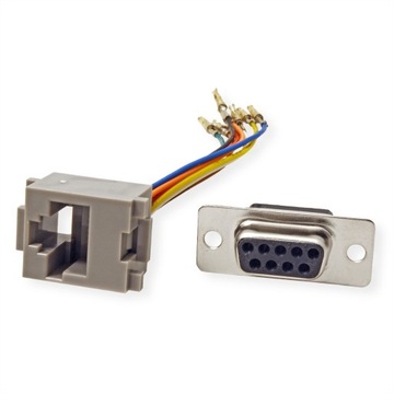 Переходник RS232 на RJ45 8P/8C, 8-проводной, серебристый