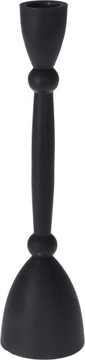 ŚWIECZNIK czarny pojedynczy metalowy 23 cm