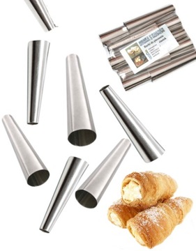 MAŁE FOREMKI DO RUREK RURKI Z KREMEM 7 CM 20 SZT
