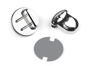 Zapięcie do torebki torby serce 30x32mm nikiel