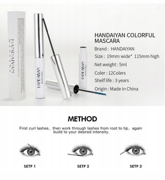 Color Mascara Wodoodporna zalotka do rzęs Długa