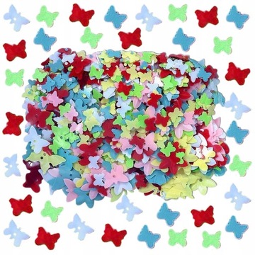 OZDOBNE KONFETTI CEKINY DO PRAC PLASTYCZNYCH KOLOR