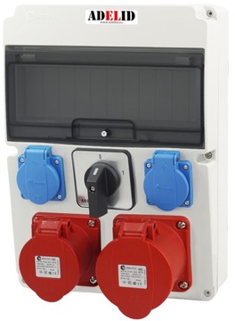 ROZDZIELNICA ROZDZIELNIA SKRZYNKA BUDOWLANA ELEKTRYCZNA 2X16A 4P 230V 0-1