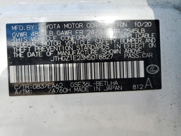 Lexus IS III 2021 Lexus IS 350 F Sport 2021 3.5l 3.5 Benzyna 311KM, zdjęcie 4