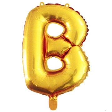 Balon foliowy złoty 40cm litera literka B
