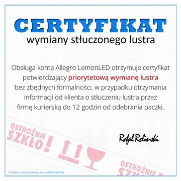 Зеркало + сенсорный выключатель, светодиодная подсветка, размер 70х70 см.