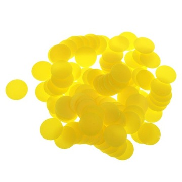 100 sztuk plastikowych znaczników Bingo na kolor żółty