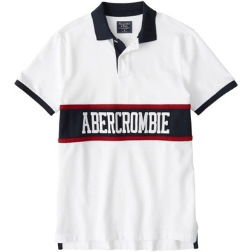 ABERCROMBIE Hollister Koszulka Polo Duże Logo XL