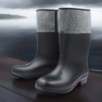 ГУМОФИЛЬНАЯ МУЖСКАЯ РАБОЧАЯ ОБУВЬ РЕЗИНОВЫЕ БОТИНКИ ГАЛЛОШАНЫ 45