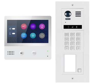 WIDEODOMOFON VIDEODOMOFON ZAMEK SZYFROWY KEYPAD DOMOFON JEDNORODZINNY 7''