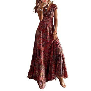 Nowość! Wyjątkowa Letnia Sukienka Vintage - Kobiecy Urok W Stylu Boho!