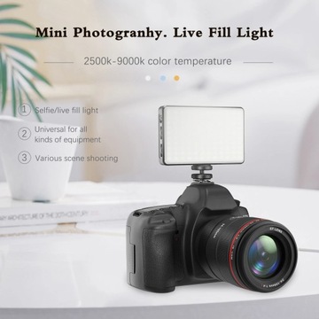 Портативный прикрепляемый фонарь для фотосъемки ST120B 2500-9000K