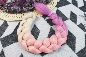 СИНТЕТИЧЕСКИЕ волосы для косичек ЦВЕТНЫЕ косички НАРАЩИВАНИЕ ВОЛОС ОМБРЕ