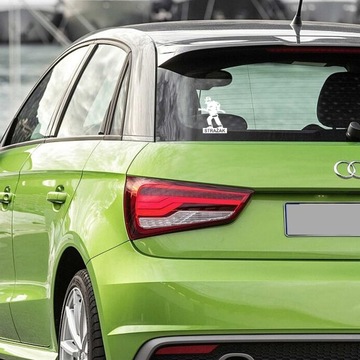 Автомобильная наклейка ПОЖАРНЫЙ ПОЖАРНАЯ ДЕПАРТАМЕНТ - размер 14х10 см Однотонная