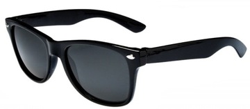 CZARNE OKULARY PRZECIWSŁONECZNE UNISEX UNIWERSALNE