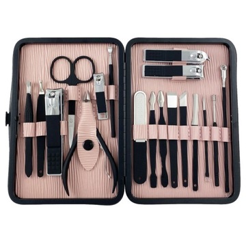 ZESTAW DO MANICURE PEDICURE PAZNOKCI SKÓREK 18PB