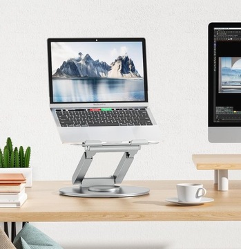 Stojak alu pod laptopa TOUNEE Obrót 360° Regulowany dla MacBook iPad (LS07)