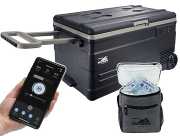 75L lodówka zamrażarka -20°C 12V/24V|230V bluetooth samochodowa +torba cool