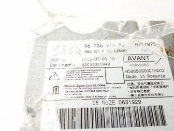 9678691580 MODUL AIRBAG 1.6 HDI 110 82 2011 CITROEN DS4