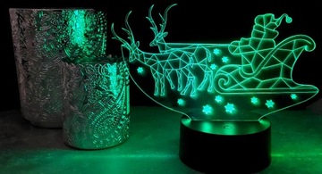 РОЖДЕСТВЕНСКОЕ УКРАШЕНИЕ САНТА 3D LED RGB ЦВЕТА ПУЛЬТ ДУ