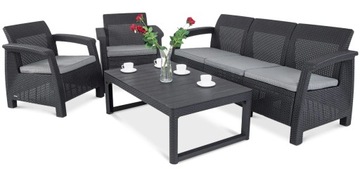 Zestaw Mebli ogrodowy Trasowych CORFU MAX 3 Graphite