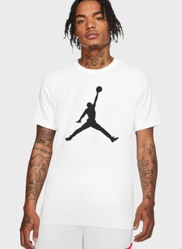 Jordan Nike Air KOSZULKA BAWEŁNIANA męska JUMPMAN sportowy T-shirt biała
