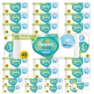 DZIECI CHUSTECZKI NAWILŻANE Pampers Harmonie MEGA ZESTAW XXXL 1584 33pak