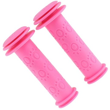 1 para chwytów kierownicy roweru MTB gumowe 20mm uchwyty różowo-czerwone