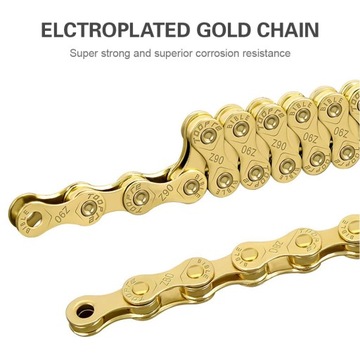 11-скоростная золотая велосипедная цепь