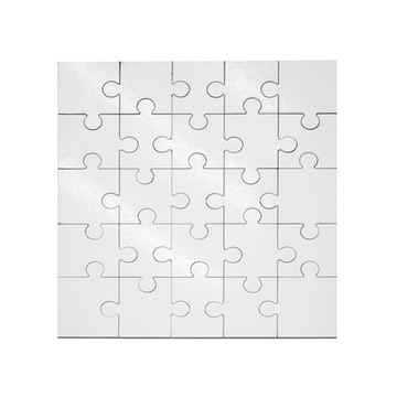 Puzzle MDF kwadratowe 17 x 17 cm 25ele. Sublimacja